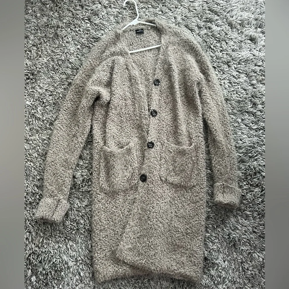 Cozy Textured Cardigan with Pockets - Picture 1 of 3